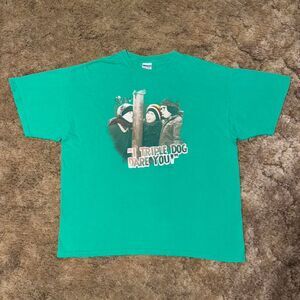 Vintage A Christmas Story Triple Dog Dare T-Shirt Green XLarge